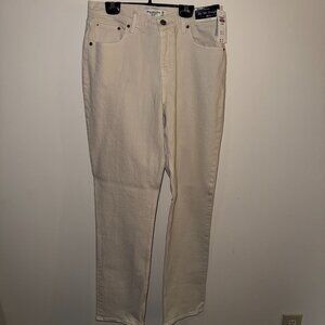 Abercrombie Curve Love Mid Rise 90s Straight Jeans - White size 28 long (6 long)